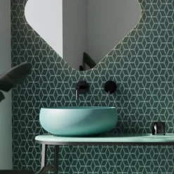 Lavabo da Appoggio Rotondo in Ceramica Colorata Made in Italy - Scodella