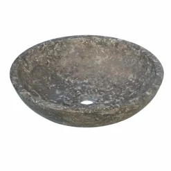 Lavabo da Appoggio Tondo in antracite Moyo, la natura a servizio del design