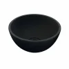 Lavabo da appoggio tondo in Basalto Nero modello Kali