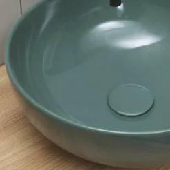 Lavabo da Appoggio Tondo in Ceramica Lucida L 40 Made in Italy - Chicco