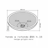 Lavabo da Appoggio Tondo in pietra naturale Beige Nusa