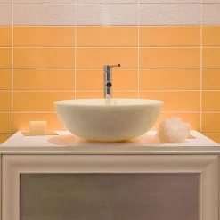 Lavabo da Appoggio Tondo in pietra naturale Beige Nusa