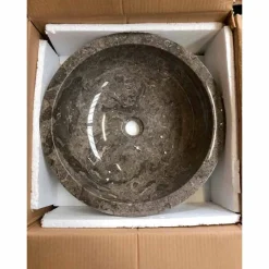 Lavabo da Appoggio Tondo Nusa  in Pietra Naturale Grigia