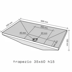 Lavabo da Appoggio trapezoidale in Marmo Beige Wok, design naturale