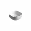 Lavabo da appoggio 37x37cm in ceramica made Italy Star, design moderno