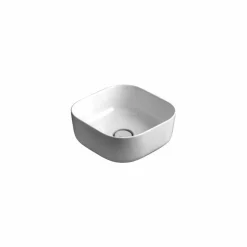 Lavabo da appoggio 37x37cm in ceramica made Italy Star, design moderno