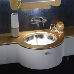 Lavabo da Bagno Incassato in Fire Clay Fuso a Mano Made in Italy - Erioli