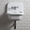 Lavabo da Bagno Sospeso in Ceramica Bianca e Colorata 42 cm - Meridiano