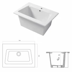 Lavabo da Incasso e Appoggio Moderno in Ceramica Colorata Vinovo