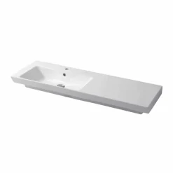 Lavabo da Incasso e Appoggio Sinistro Moderno in Ceramica Maida