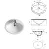 Lavabo da Incasso Soprapiano in Ceramica Bianca dal Design Classico - Papavero