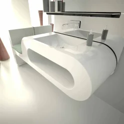 Lavabo dal design moderno bianco, nero o bordeaux Garfish