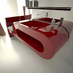 Lavabo dal design moderno bianco, nero o bordeaux Garfish