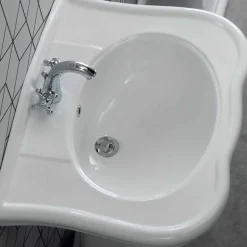 Lavabo da Parete o con Colonna in Ceramica L70cm Made in Italy Avise