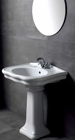 Lavabo da Parete o con Colonna in Ceramica L70cm Made in Italy Avise
