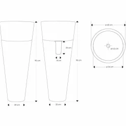 Lavabo da Terra a Colonna Moderno in Marmo Bianco - Merlo