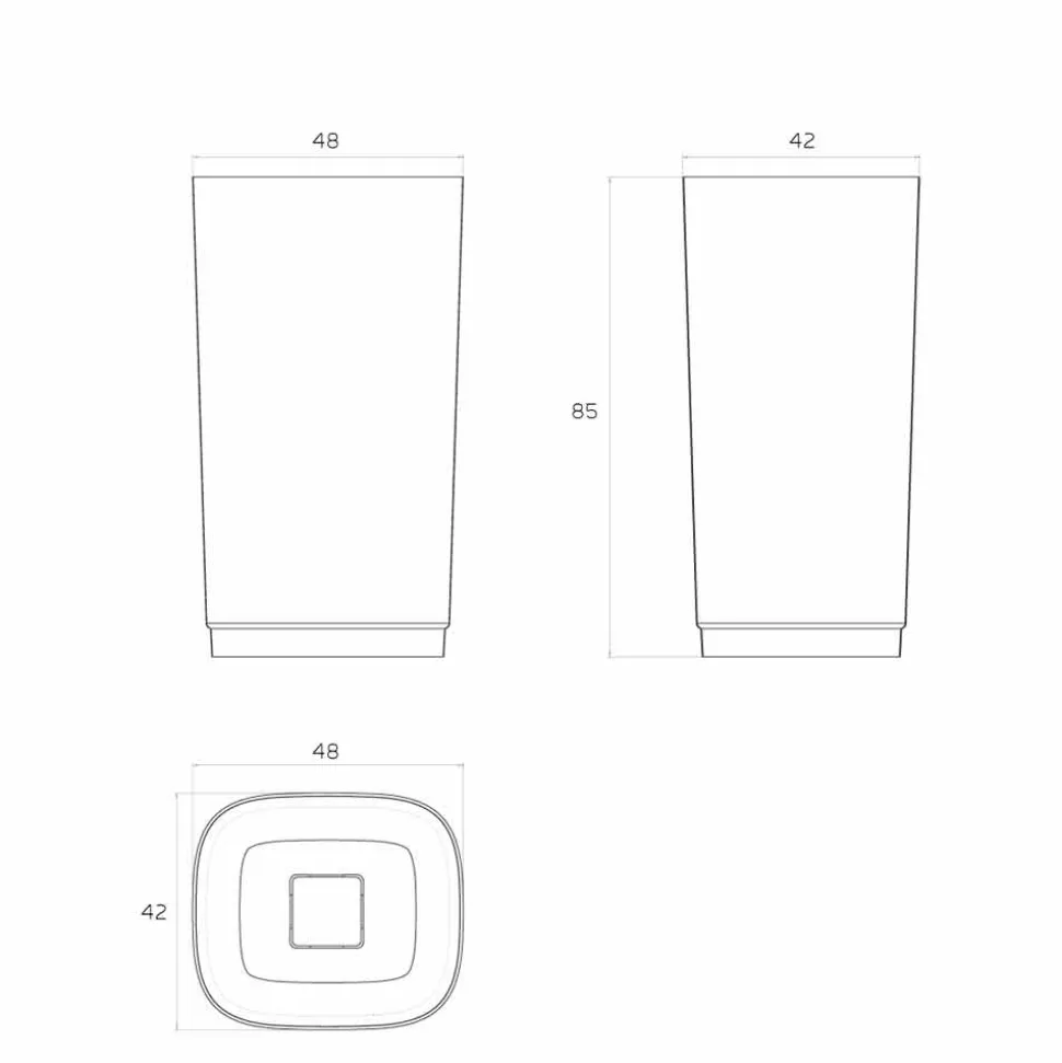 Lavabo da terra freestanding circolare di design made in Italy, Lallio