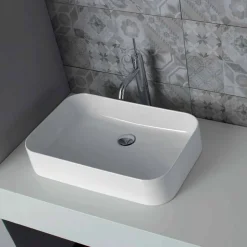 Lavabo Design da Appoggio in Ceramica Made in Italy Leivi