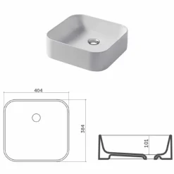 Lavabo Design da Appoggio in Ceramica Made in Italy Leivi