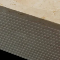 Lavabo di design da appoggio bianco in pietra naturale Zor pezzo unico