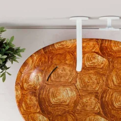Lavabo di design da appoggio ceramica tartaruga made in Italy Glossy