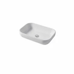Lavabo di Design Monoforo da Appoggio o Parete in Ceramica Riardo