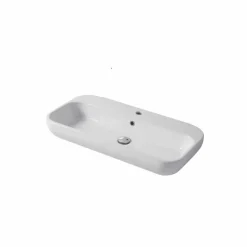 Lavabo di Design Monoforo da Appoggio o Parete in Ceramica Riardo