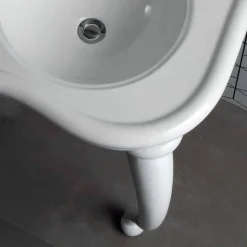 Lavabo Doppio a Consolle o a Parete in Ceramica Moderno Avise
