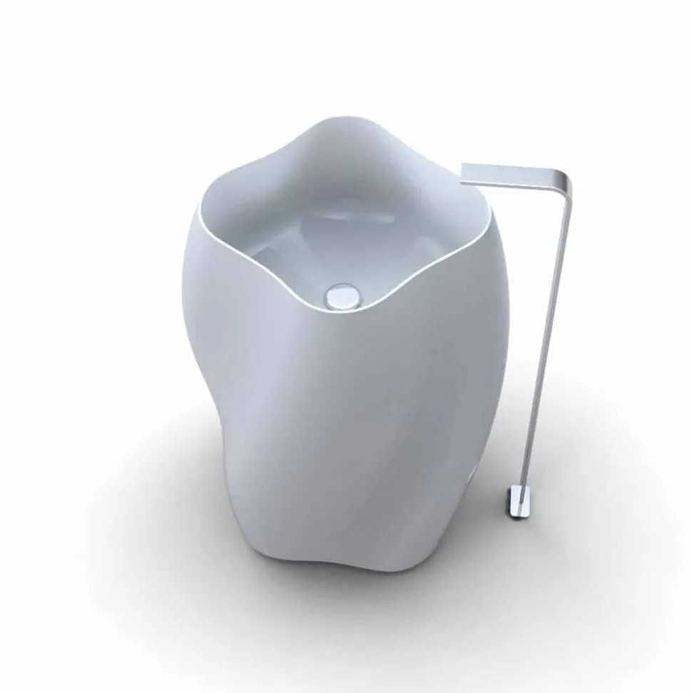 Lavabo freestanding di design moderno Flower fatto in Italia