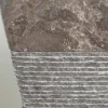 Lavabo grigio a colonna di design in pietra naturale Taffy,pezzo unico