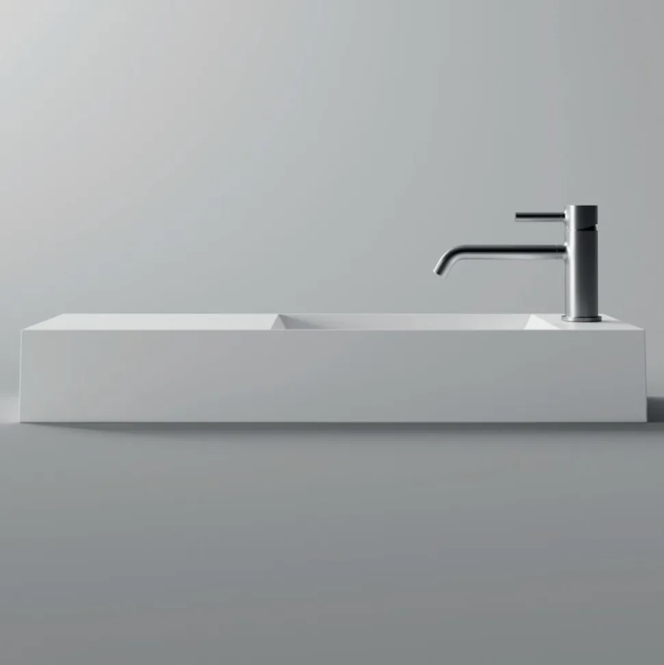 Lavabo in Ceramica Bianca o Colorata Made in Italy dal Design Moderno - Act