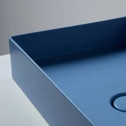 Lavabo in ceramica da appoggio design moderno Sun 60x37, made in Italy