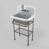 Lavabo in ceramica da muro con struttura completa di griglia vintage Tom