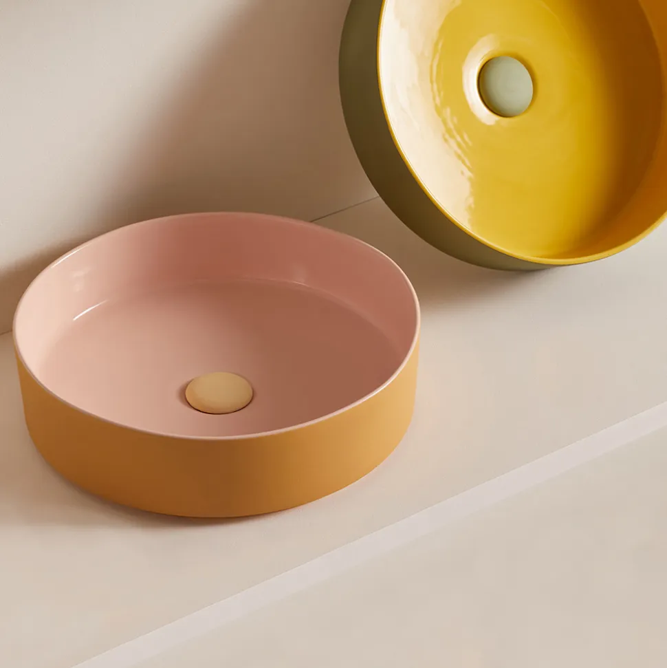 Lavabo in Grès Porcellanato di Diverse Finiture Made in Italy - Busta