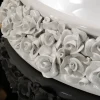 Lavabo in Porcellana con Petali Applicati a Mano Made in Italy - Amarone
