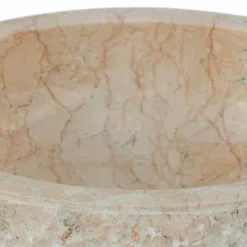 Lavabo moderno da appoggio in pietra naturale bianca Lola, pezzo unico
