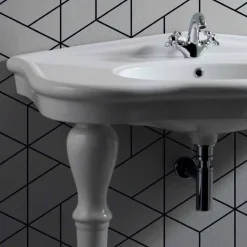 Lavabo Moderno da Parete con o senza Gambe, L90 cm in Ceramica Avise