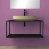 lavabo ovale da appoggio in ceramica di design made in Italy, Yoel