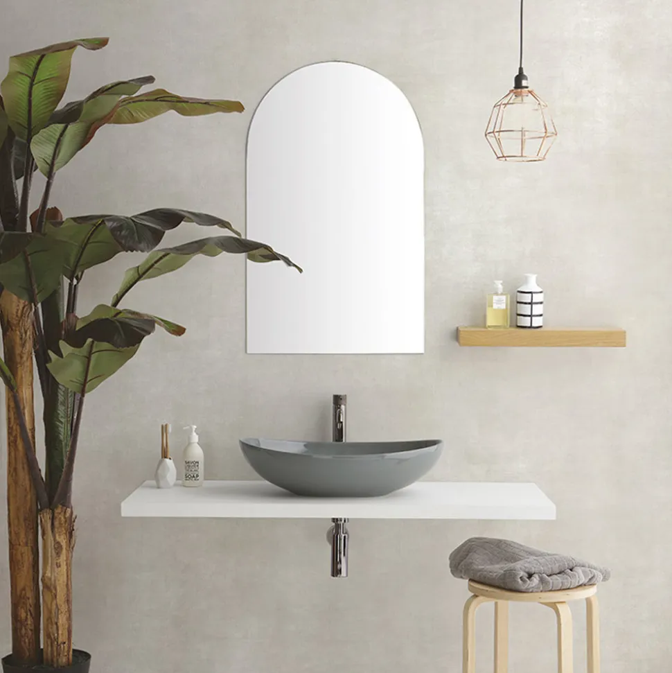 Lavabo Ovale da Appoggio in Ceramica L 60 cm Realizzato in Italia - Jumper
