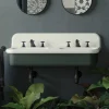 Lavabo per il Bagno Doppio con Struttura Rettangolare e in Ceramica - Kevin