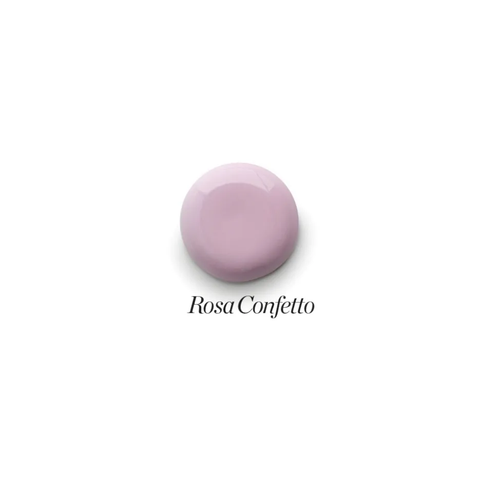 Lavabo per il Bagno Sospeso e in Ceramica Color Bianco e Rosa Confetto - Manila