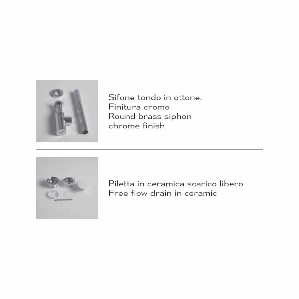 Lavabo Quadrato o Rettangolare di Design Moderno in Ceramica Made in Italy - Act