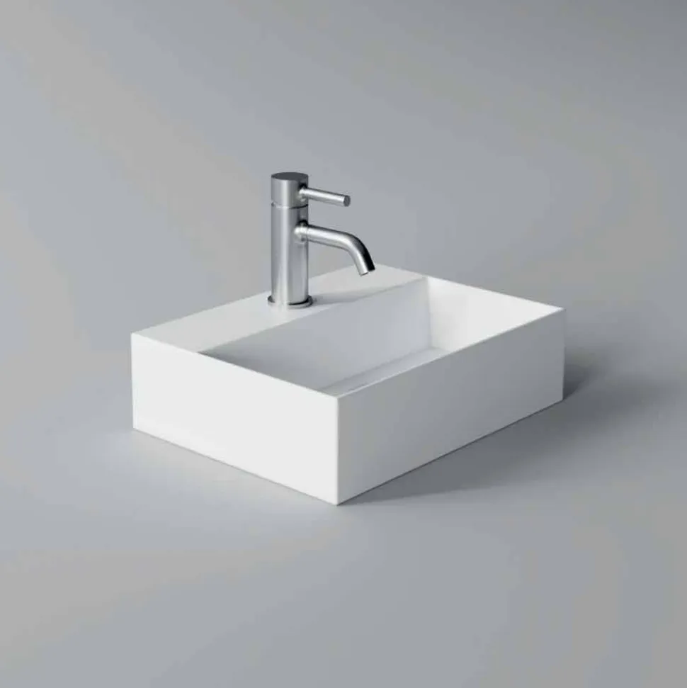 Lavabo Quadrato o Rettangolare di Design Moderno in Ceramica Made in Italy - Act