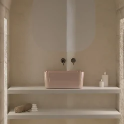 Lavabo Realizzato in Ceramica Disponibile in Diversi Colori Made in Italy - Cesta