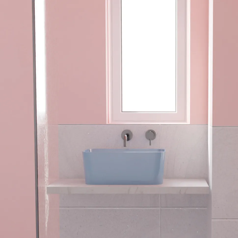 Lavabo Realizzato in Ceramica Disponibile in Diversi Colori Made in Italy - Cesta
