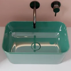 Lavabo Realizzato in Ceramica Disponibile in Diversi Colori Made in Italy - Cesta