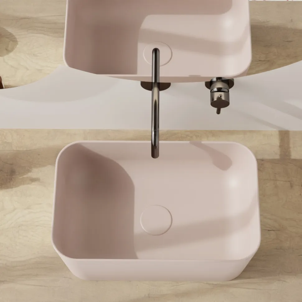 Lavabo Realizzato in Ceramica Disponibile in Diversi Colori Made in Italy - Cesta