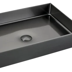 Lavabo Rettangolare da Appoggio in Acciaio Inox in Diverse Finiture - Camelia
