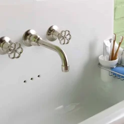 Lavabo rettangolare da muro vintage in ceramica dallo stile vintage Henry