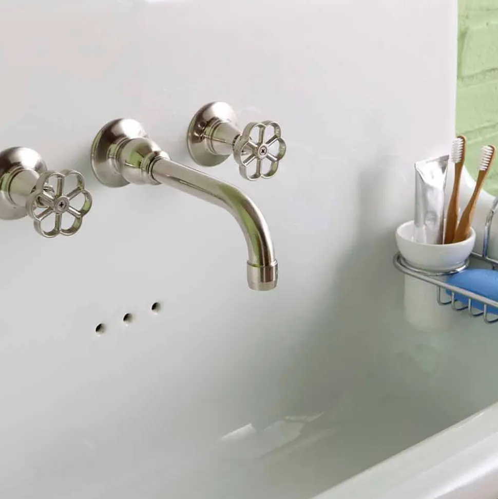 Lavabo rettangolare da muro vintage in ceramica dallo stile vintage Henry